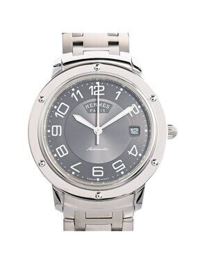Hermes Watch Clipper Silver